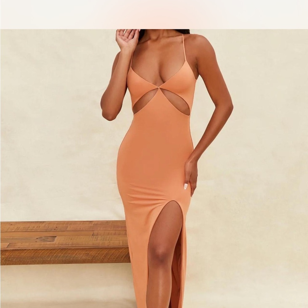 Oh Polly Backless Orange Dress